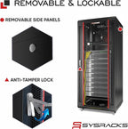 Sysracks 27U Wall Mount Server Rack Cabinet, 19” Locking Network Rack, 24” Deep - Image 5
