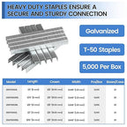 meite T-50 Staples, 1/4 Inch Length Heavy Duty Staples - Image 2