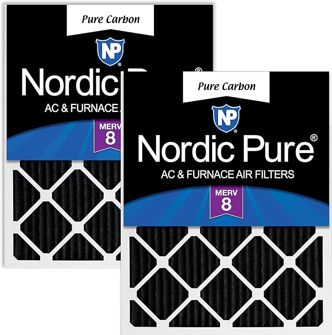 Nordic Pure 16x25x1 Pure Carbon Pleated Odor Reduction Furnace Air Filters 2 by NordicPure