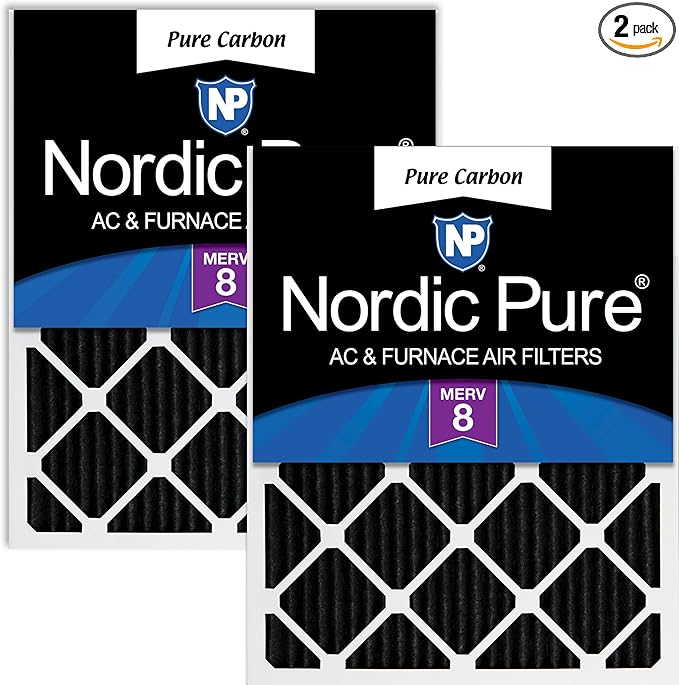Nordic Pure 16x16x1 Pure Carbon Pleated Odor Reduction Furnace Air Filters 2 by NordicPure