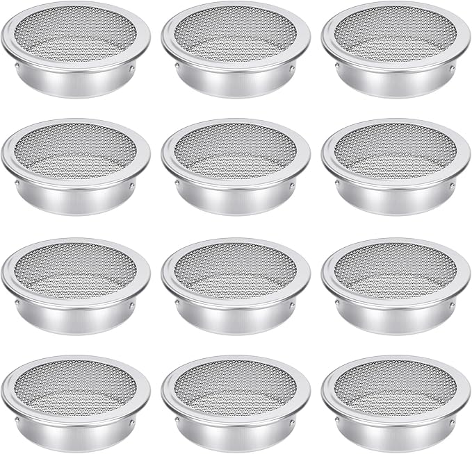 2-Inch Round Open Screen Vent, Mill Finish, 12 Pack - Image 8