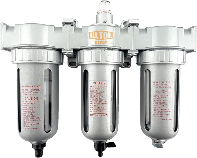 1/4" NPT MID FLOW 3 Stages Filter Coalescing Desiccant Dryer System by AllToolDepot