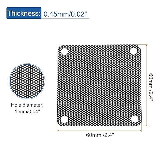 MECCANIXITY 10PCS PC Dust Filter, 60mmx60mm PVC Computer Case Cooler Dustproof - Image 2