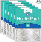 Nordic Pure 20x20x1 Pleated MERV 14 Air Filters 6 Pack by NordicPure