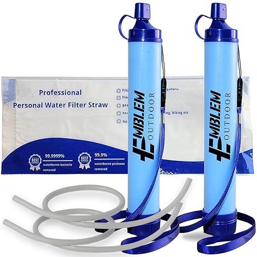 Portable Water Filter for Emergencies, and Disaster Preparation by EmblemOutdoor