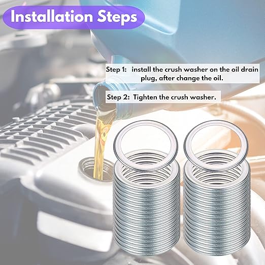 25PCS Oil Drain Plug Gasket Replacement - Image 5