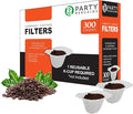 PARTY BARGAINS 300 Compact White Coffee Filter Liners – Disposable, Compatible by PARTYBARGAINS