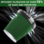 6" 152mm Cold Air Intake Filter Clamp-On Replacement High Flow Inlet Air Filter - Image 4