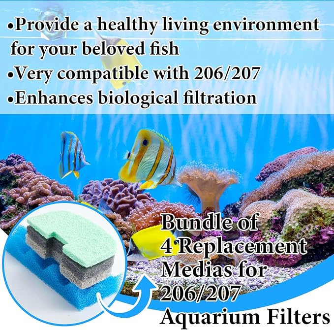 20 Pcs Aquarium Filters Replacement Filter Media Kits Compatible - Image 4
