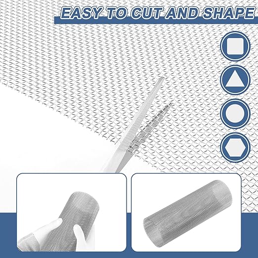 uxcell 10 Mesh 118" x 10" Woven Wire Mesh, 316 Stainless Steel Air Vent Filter - Image 4