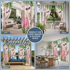 Summer Flamingbirds Outdoor Curtains - Image 8
