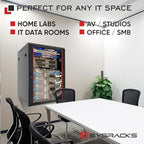 Sysracks 15U Wall Mount Server Rack Cabinet, 19” Locking Network Rack, 24” Deep - Image 8