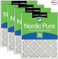 Nordic Pure 16x20x1 Pleated Air Filters MERV 13 Plus Carbon 4 Pack by NordicPure