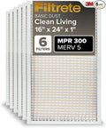 Filtrete 16x24x1 Air Filter, MPR 300, MERV 5, Clean Living Basic Dust 3-Month by Filtrete
