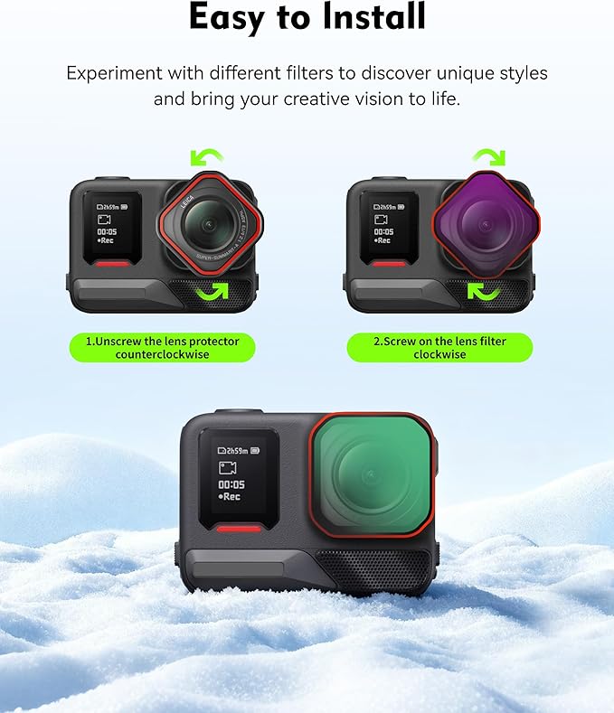 ND1000 Filter for Insta360 Ace Pro2, 10-Stop Neutral Density Filter, Creates - Image 6
