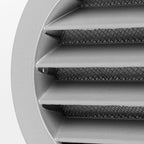 calimaero® WSGG 4" Inch Gray Round Metal Air Vent Grill Cover Flat Louver - Image 6