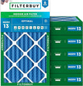 Filterbuy 10x30x4 Air Filter MERV 13 Optimal Smoke & Allergy Defense, by Filterbuy