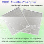 2-Pack upgraded 97007894 kitchen vent hood filter 9.9" x 11.7" x 0.38" Fit - Image 5