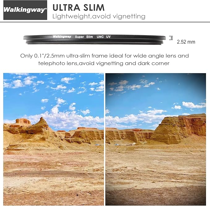Walking Way 55mm UV Protection Filter Ultra Slim MCUV HD Optical Glass Filter - Image 2