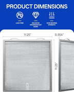 WA6500 QT20000 BPQTF B-roan Stove Hood Vent Filter 11.25"x11.25"x0.38" Aluminum - Image 2