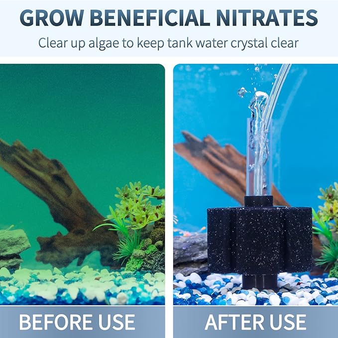 Pawfly Aquarium Bio Sponge Filter Quiet Betta Fry Shrimp and Small Fish Foam - Image 2