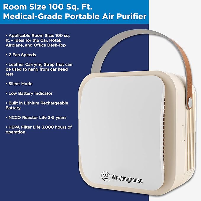 Westinghouse 1804 Patented NCCO Technology Portable Air Purifier - Image 4