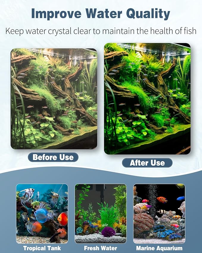 Pawfly Aquarium Filter Media Pad, Fish Tank Filter Cartridge Filter Foam Pad - Image 4