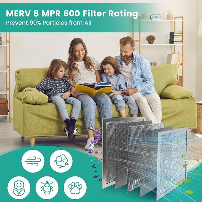 18x24x1 Reusable Air Filter, Electrostatic HVAC AC Furnace Filter, Merv 8 - Image 7