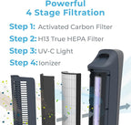 Pure Enrichment PureZone Elite True HEPA Large Room Tower Air Purifier - Image 3