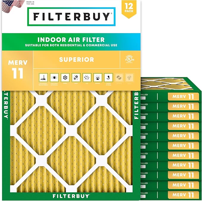 Filterbuy 22x24x1 Air Filter MERV 11 Superior Pet & Allergy Defense, by Filterbuy