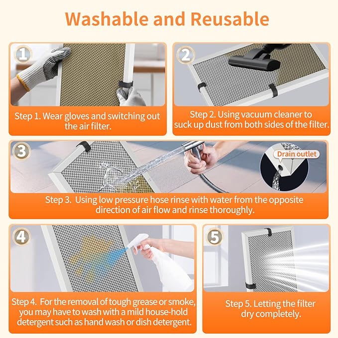 2-Pack 12x24x1 MERV 8 Reusable & Washable Electrostatic Air Filters - Image 4