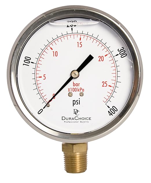 4" Oil Filled Pressure Gauge by DirectMaterial