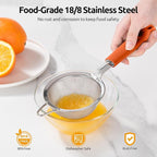 U-Taste Small Fine Mesh Strainer: 18/8 Stainless Steel 3.35in 30 Mesh Kitchen - Image 3