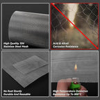 2 Pack 12"x24" Wire Mesh, 5 Mesh Crimped Stainless Steel Mesh, Never Rust - Image 4