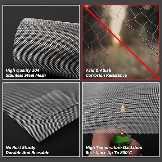 6 Pack 12x8 Inch Stainless Steel Wire Mesh Screen - Image 3