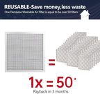 12x12x1 Electrostatic Air Filter, Reusable MERV 8 Aluminum AC/HVAC Furnace - Image 2