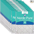Nordic Pure 16x25x1 Pleated MERV 14 Air Filters 24 Pack by NordicPure