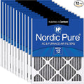 Nordic Pure 18x24x1 Furnace Air Filters MERV 12 Pleated Plus Carbon 12 Pack by NordicPure