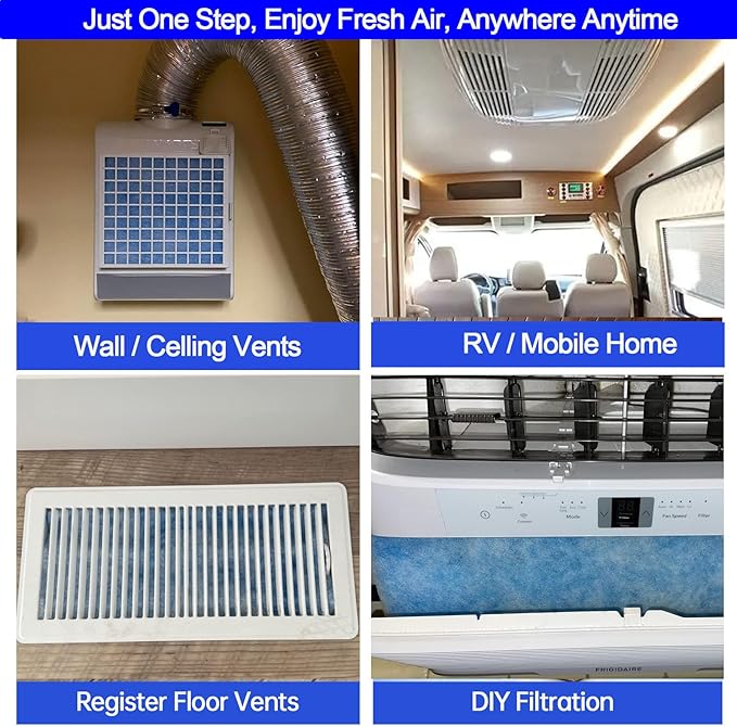 2 Rolls Air Filters 12x90, Cut to Size MERV 8 Electrostatic Floor Vent Filter - Image 4