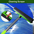 Multifunctional Broom, Telescopic Carpet Rake Rubber Pp 12.6in Brush Easy Wash - Image 2