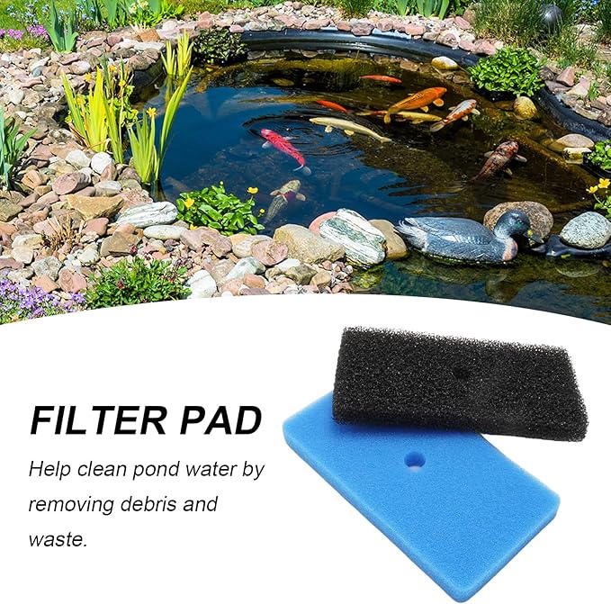 MDEOOSKY 4 Sets Pond Filter Sponge Pads, Coarse and Fine Filter Media - Image 6