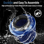 Universal Clamp-On Air Intake Filter, High Performance, Washable Filter - Image 7