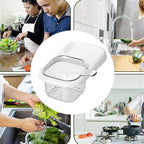 Sink Filter Basket, Efficient Drainage Design, Suction Cup Sink Rack, Kitchen - Image 9