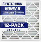 Best 24x24x2 Air Filters | 12 Pack | MERV 8 HVAC Pleated AC Furnace Filters by FilterKing