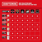 CRAFTSMAN CMXEVBE17595 16 Gallon 6.5 Peak HP Wet Dry Vac, Heavy-Duty Shop - Image 7