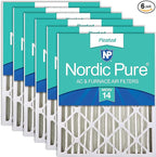 Nordic Pure 16x20x4 Pleated MERV 14 Air Filters 6 Pack by NordicPure