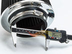 BLACK 3.5" 89 mm Inlet Narrow Air Cone Replacement Performance Washable - Image 3