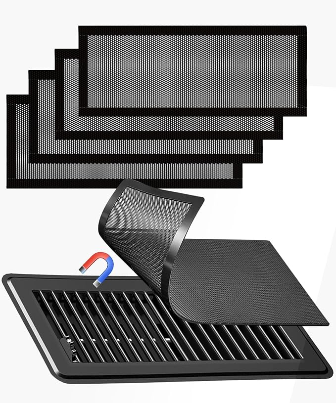 4 PCS Black Magnetic Vent Covers-5.5x12 Magnetic Air Vent Covers by Unknown