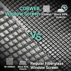 Premium Window Screen Replacement DIY KIT 39"51" Blocks Rain, Pet Scratch - Image 8
