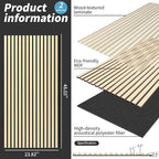 Wood Slat Wall Panel, 3D Soundproof Wall Panels, Large Acoustic Panels - Image 2